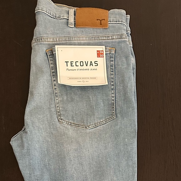 Tecovas Light Blue Men's Jeans standard 34x30 - Picture 1 of 5